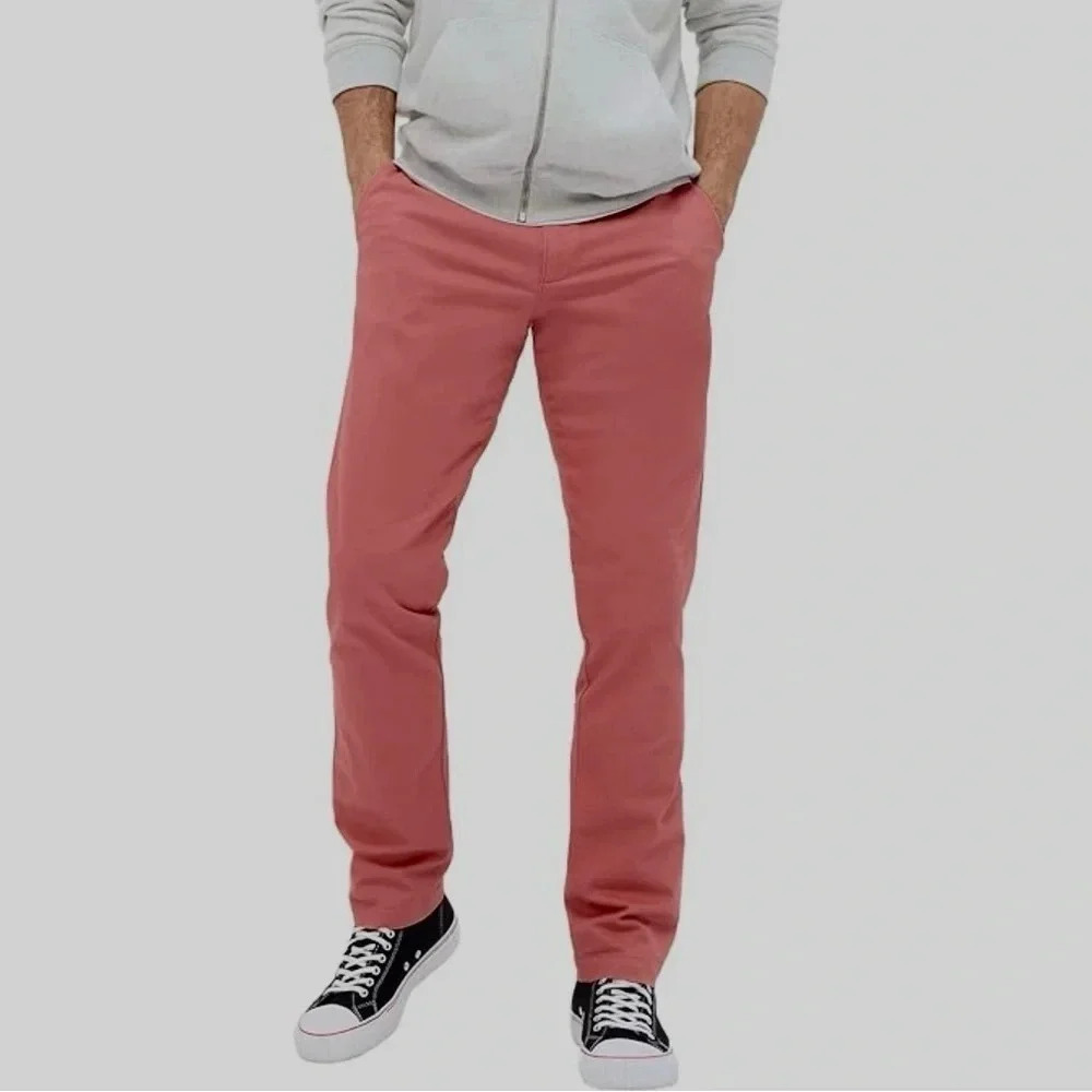 GAP Men's Essential Slim Fit Khaki Chino Pants Earthenware Red Size 30 X 32